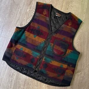 Vintage Uniform Code Southwestern Fleece Vest XL